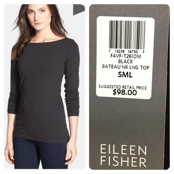 eileen fisher bateau neck top